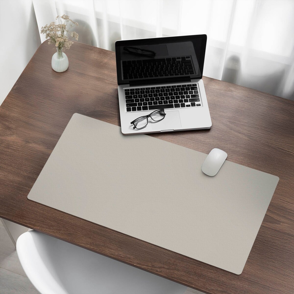 Kremowa mata na biurko Kolor Jasnokremowy, 90x45 cm