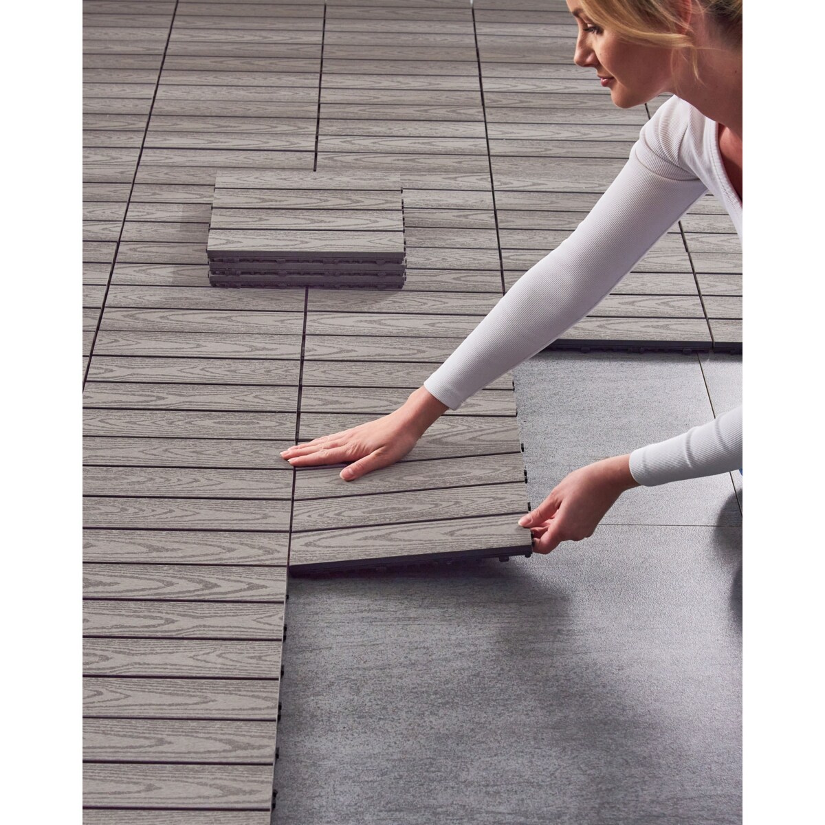 Płytki tarasowe ATESSA Kompozyt WPC Szary