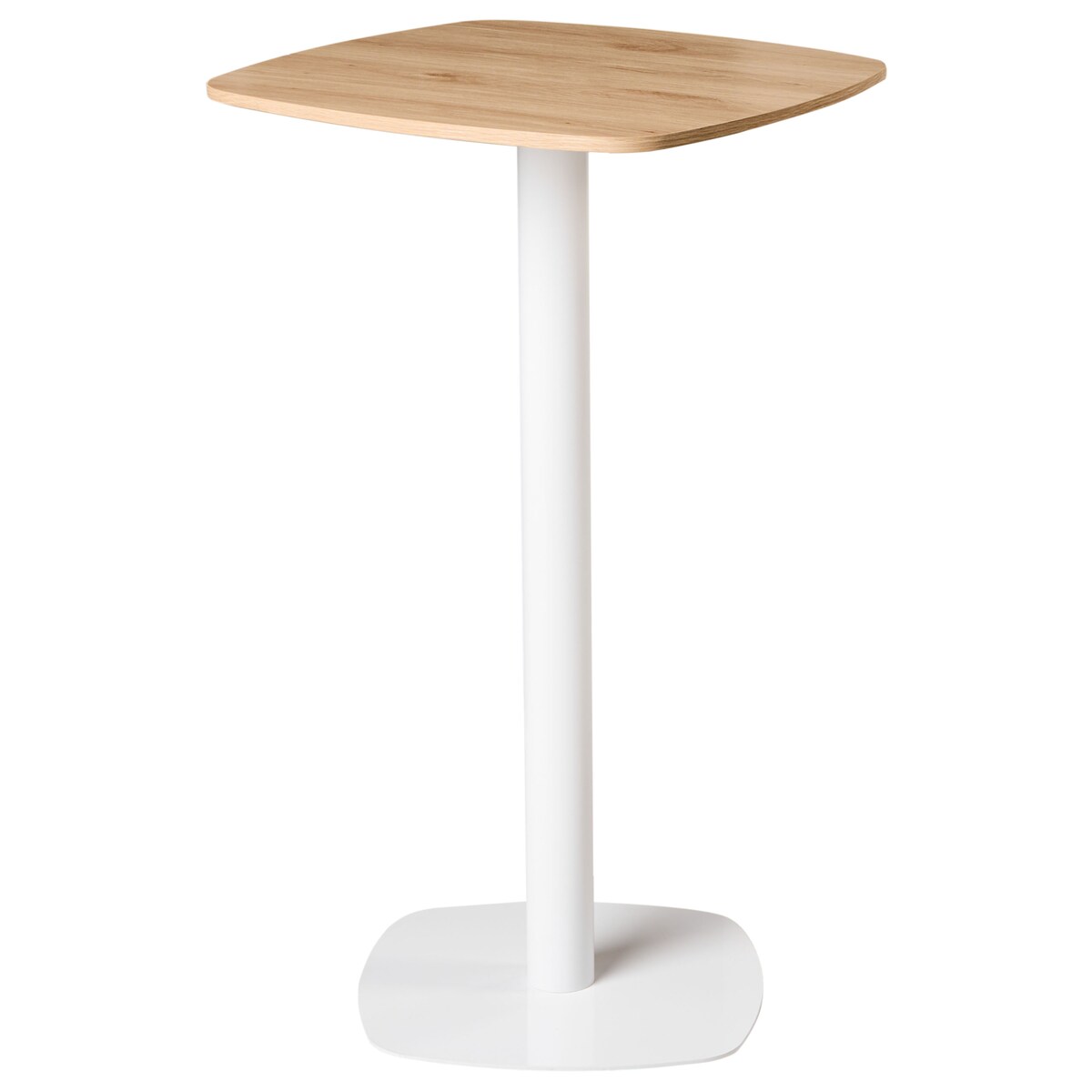 Stół barowy MORELLA Jasny brąz/ biały 60 cm 60 cm