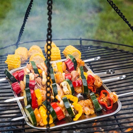 Szpikulce na szaszłyki, do grilla, 4 szt, 35,8cm, stal nierdzewna, KINGHOFF