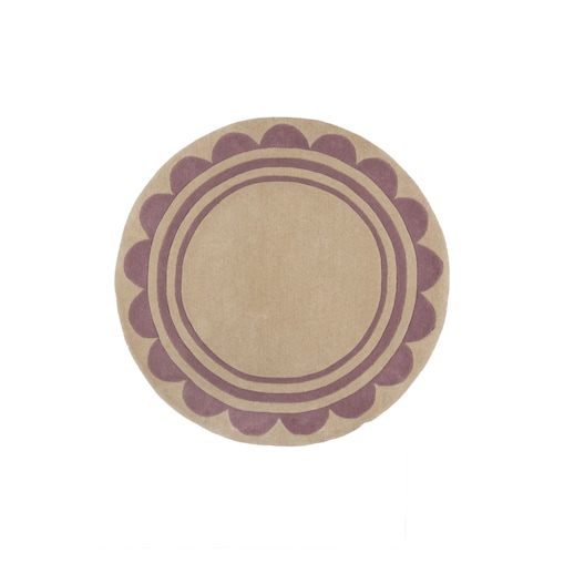 Dywan Wełniany Okrągły Lois Scallop Fielotowy 120x120