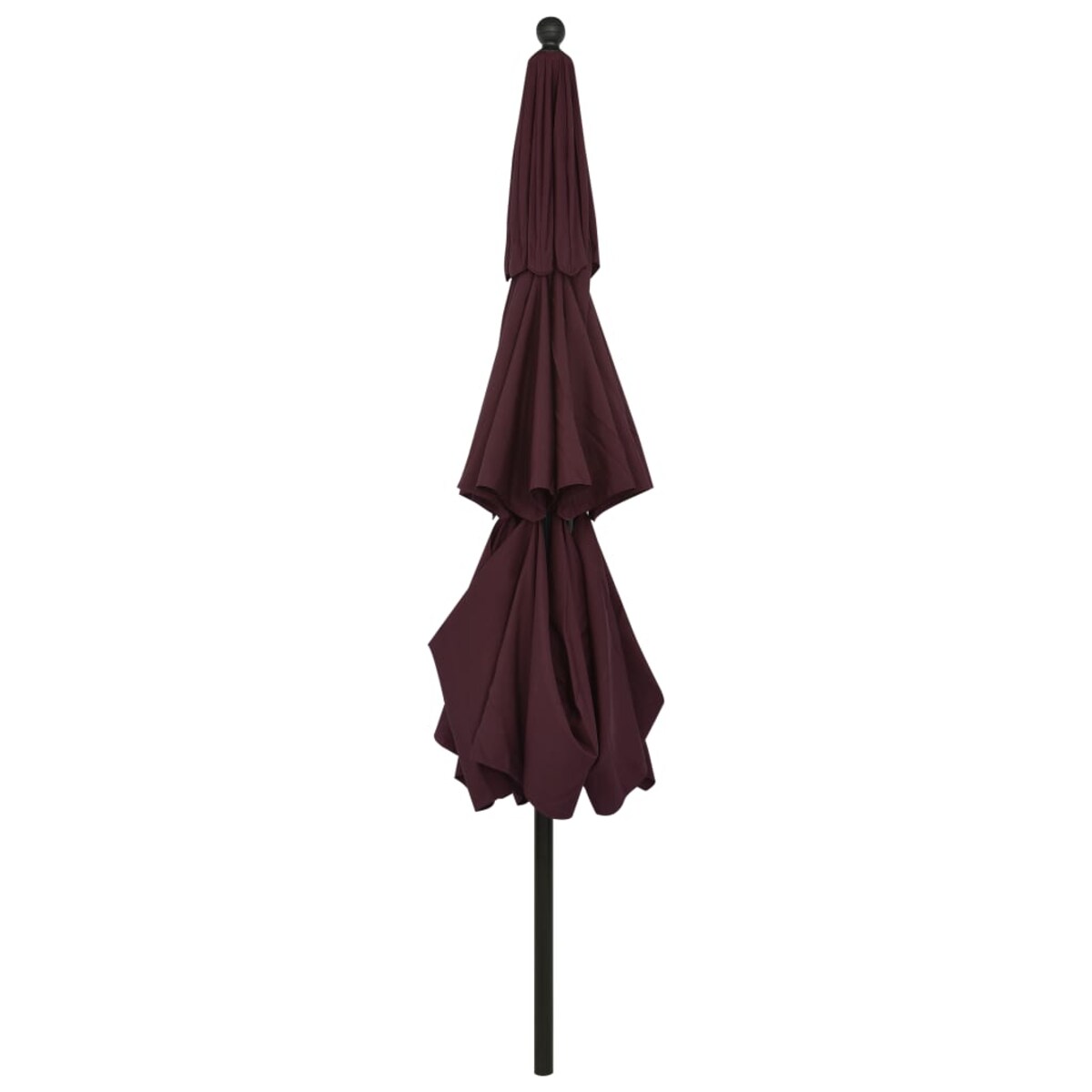 vidaXL 3-poziomowy parasol na aluminiowym słupku, bordowy, 3,5 m