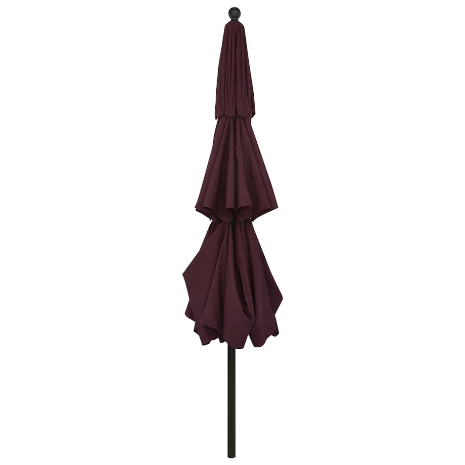 vidaXL 3-poziomowy parasol na aluminiowym słupku, bordowy, 3,5 m