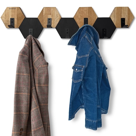 Wieszak ścienny na ubrania Hexagon 77cm