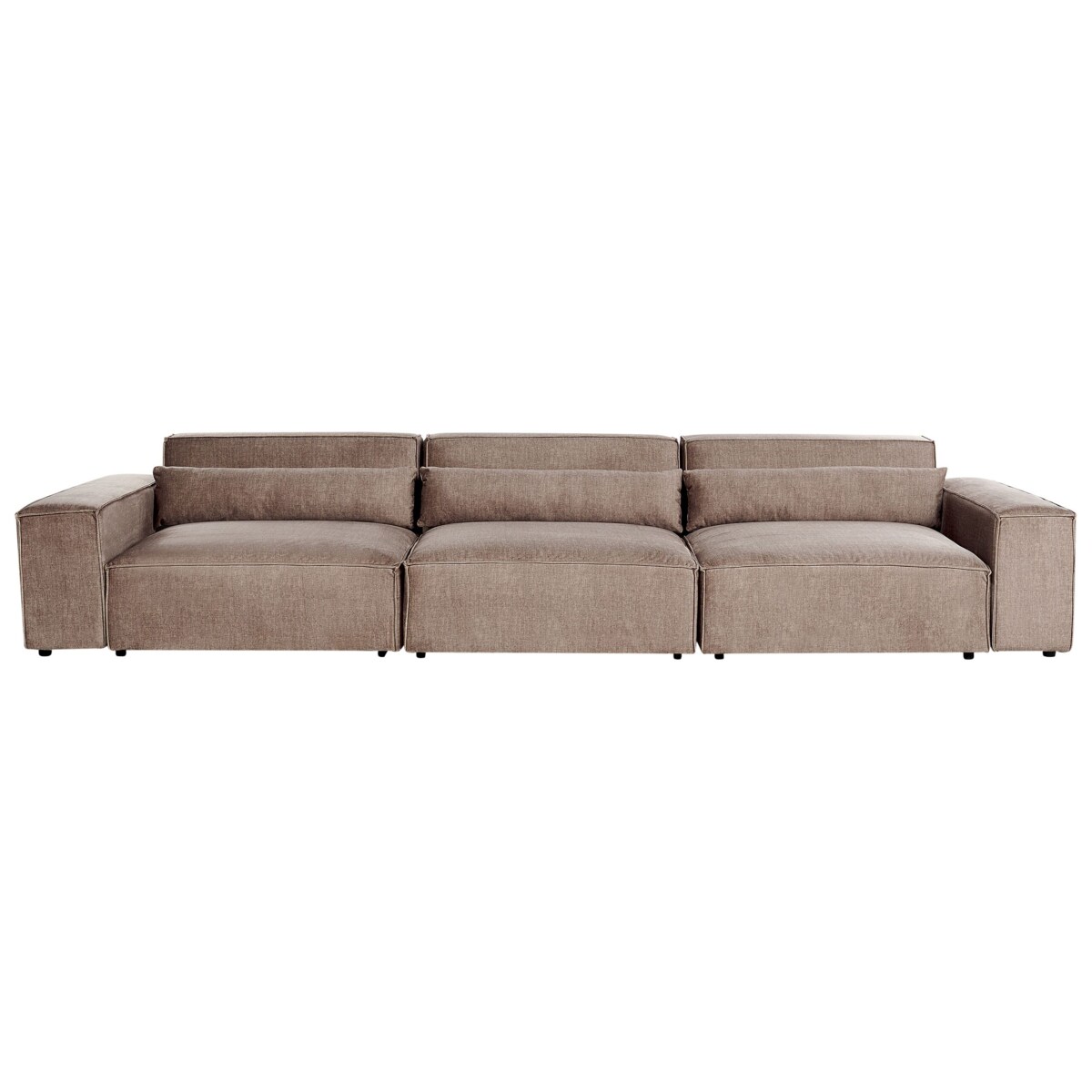 Sofa 3-osobowa modułowa brązowa HELLNAR