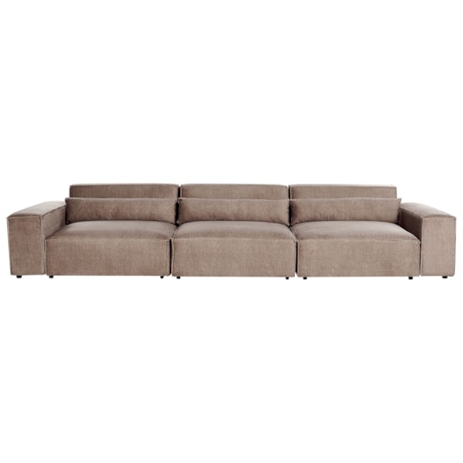 Sofa 3-osobowa modułowa brązowa HELLNAR