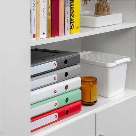 Segregator Na Dokumenty Stojący 5 Cm Wąski Plastikowy Nowoczesny Turkusowy