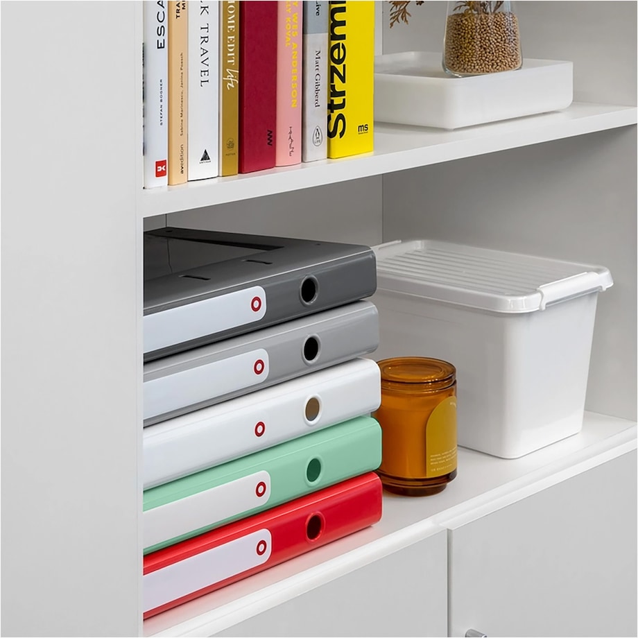 Segregator Na Dokumenty Stojący 5 Cm Wąski Plastikowy Nowoczesny Turkusowy