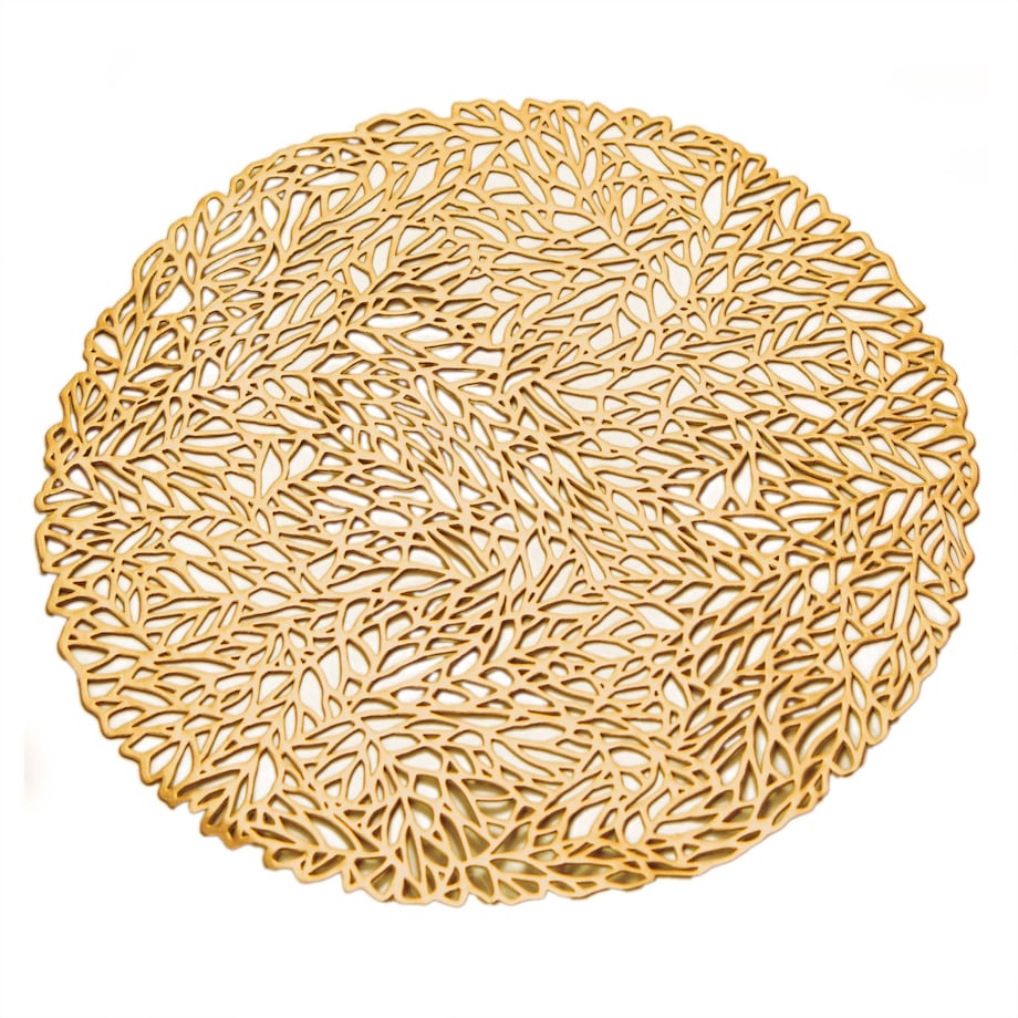 Podkładka Ażurowa Na Stół Mata Stołowa Pod Talerz Ozdoba 38 Cm Pvc Miedziana