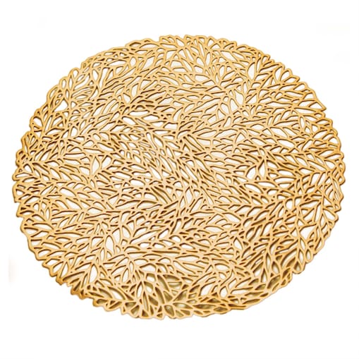 Podkładka Ażurowa Na Stół Mata Stołowa Pod Talerz Ozdoba 38 Cm Pvc Miedziana