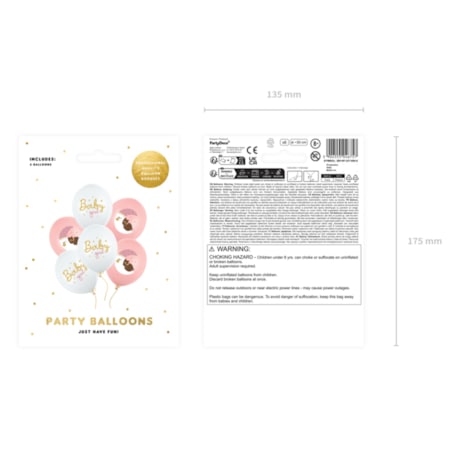 Balony 30 cm, Baby girl, mix