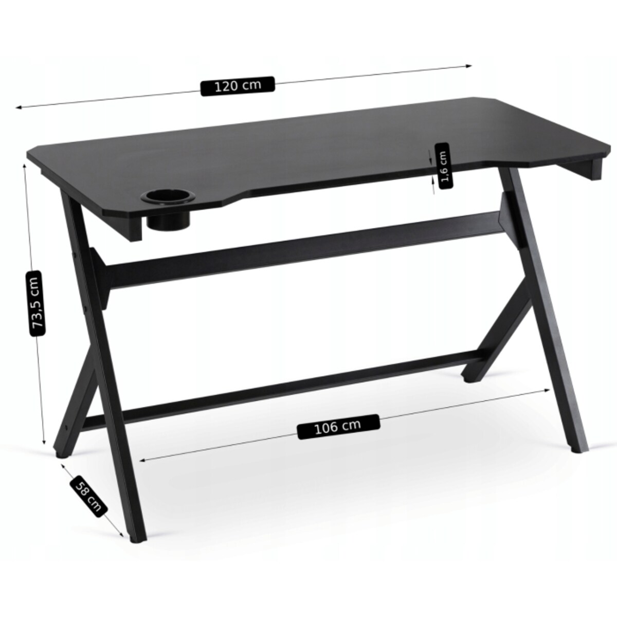 Biurko Gamingowe Komputerowe Dla Dziecka Na Prezent Młodzieżowe BLECK