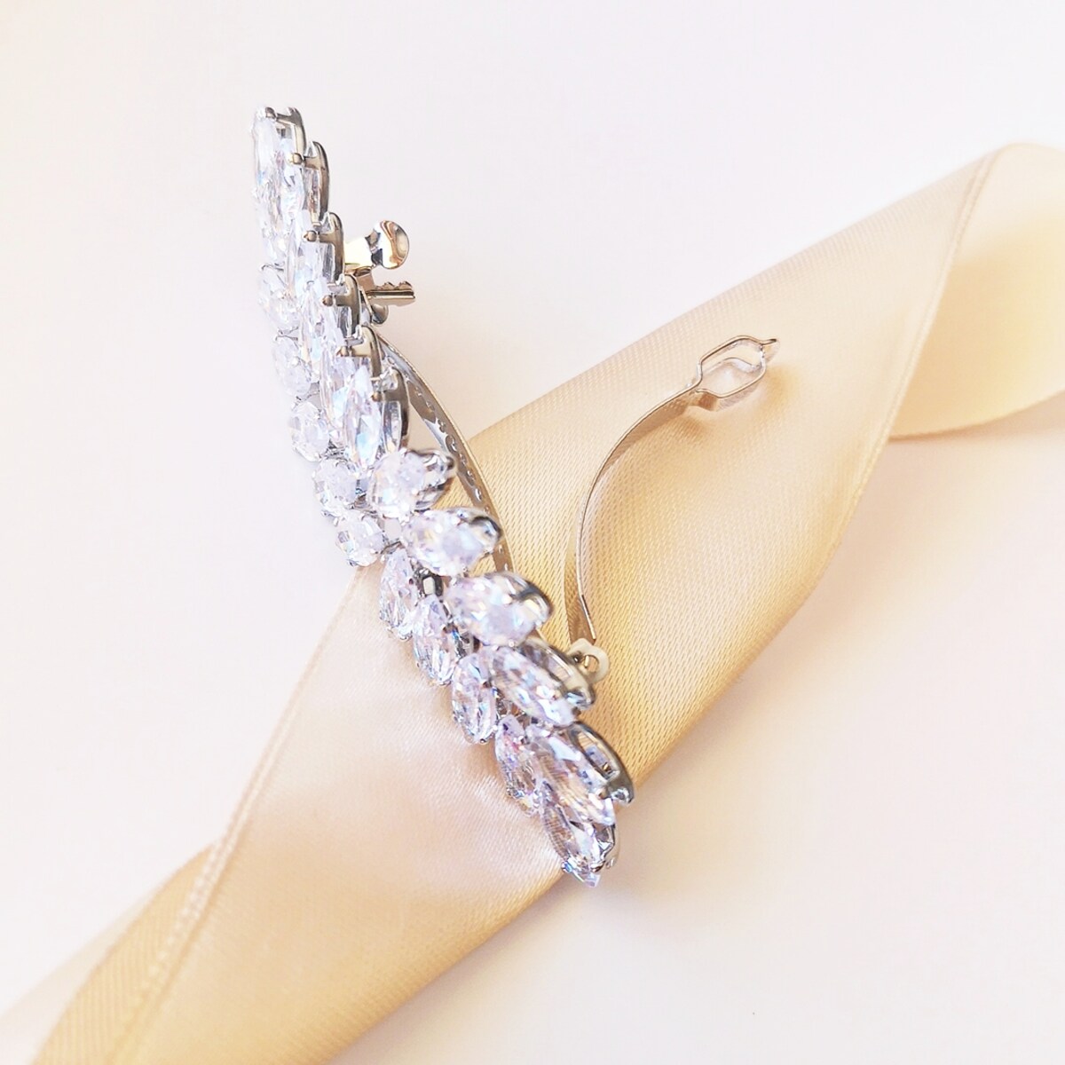 OZDOBA ślubna spinka ELEGANCKA klasyk do UPIĘCIA