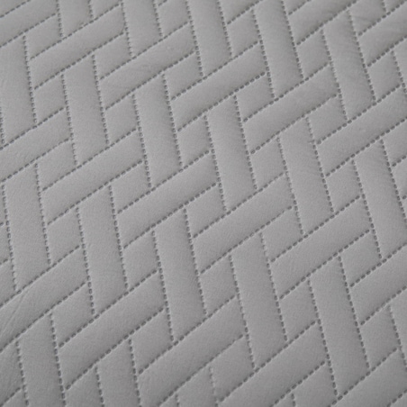 Szara Narzuta Pikowana na Łóżko 240 x 260 Dash