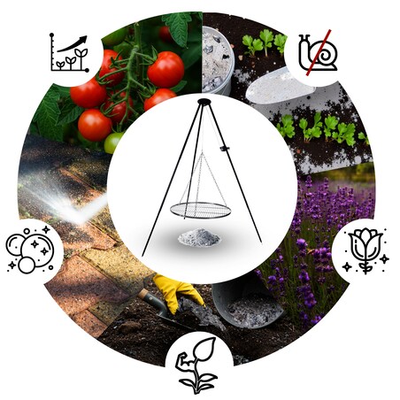 Palenisko ogrodowe grill na ognisko 80cm ruszt stalowy trójnóg Berdsen BD-884