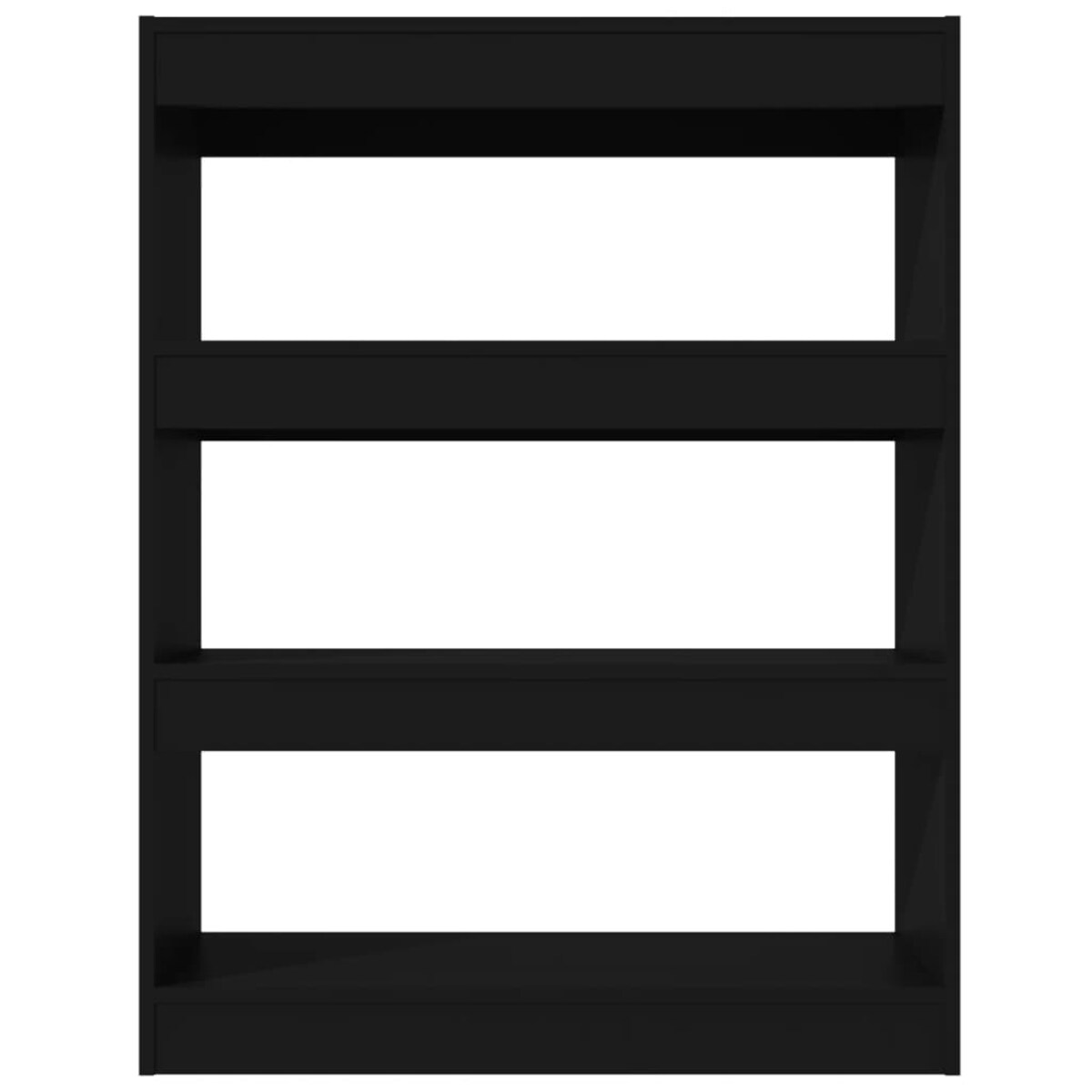 vidaXL Regał na książki/przegroda, czarny, 80x30x103 cm