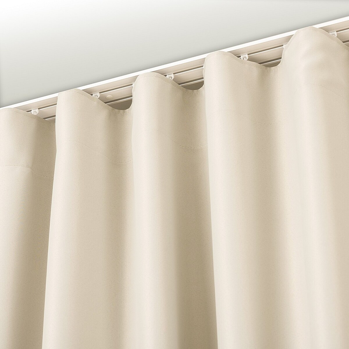 Zasłona BASIC na taśmie marszczącej 140x280cm szarobeżowy blackout 1 szt. 140x280 beżowy