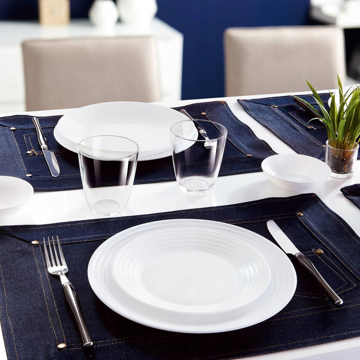 kuchenne TALERZE OBIADOWE 6 osób harena LUMINARC serwis