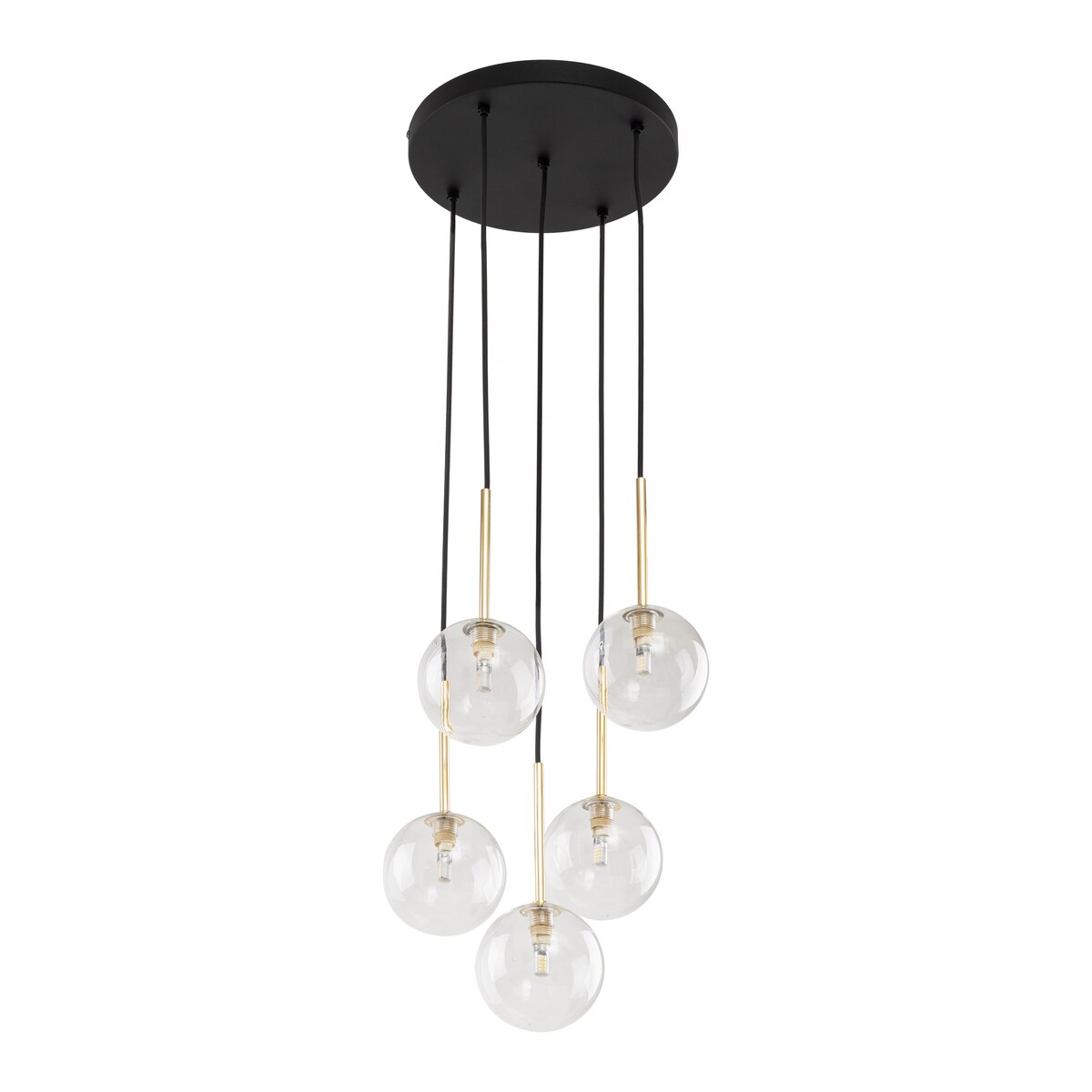 Lampa wisząca NILOS BLACK/GOLD 5943 TK Lighting 5xG9 czarno-złota nowoczesna regulowana do salonu jadalni kuchni