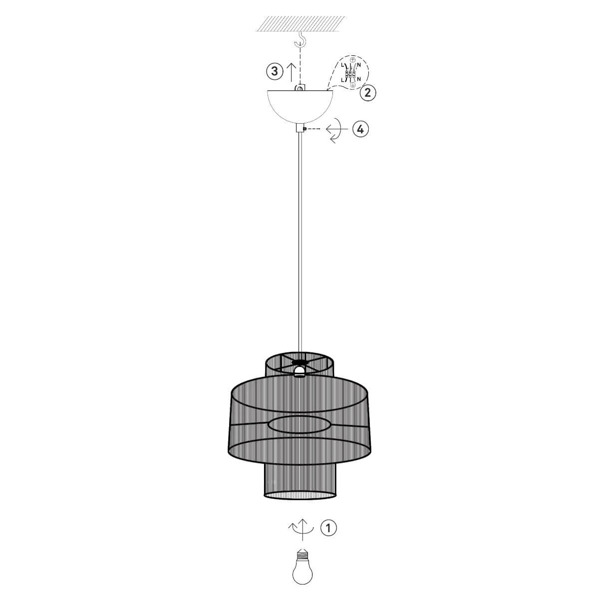Lampa zwieszana Soga 108767 Markslojd juta metal do salonu naturalny