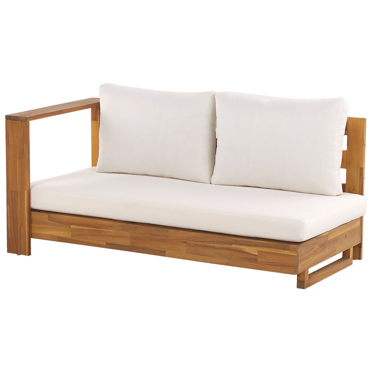 Narożnik ogrodowy ze stolikiem dla 5 osób MARETTIMO Prawostronny Certyfikowane drewno akacjowe Brązowy