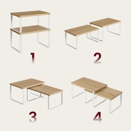 PÓŁKI KUCHENNE NA BLAT - ORGANIZER NA PRZYPRAWY 2 szt