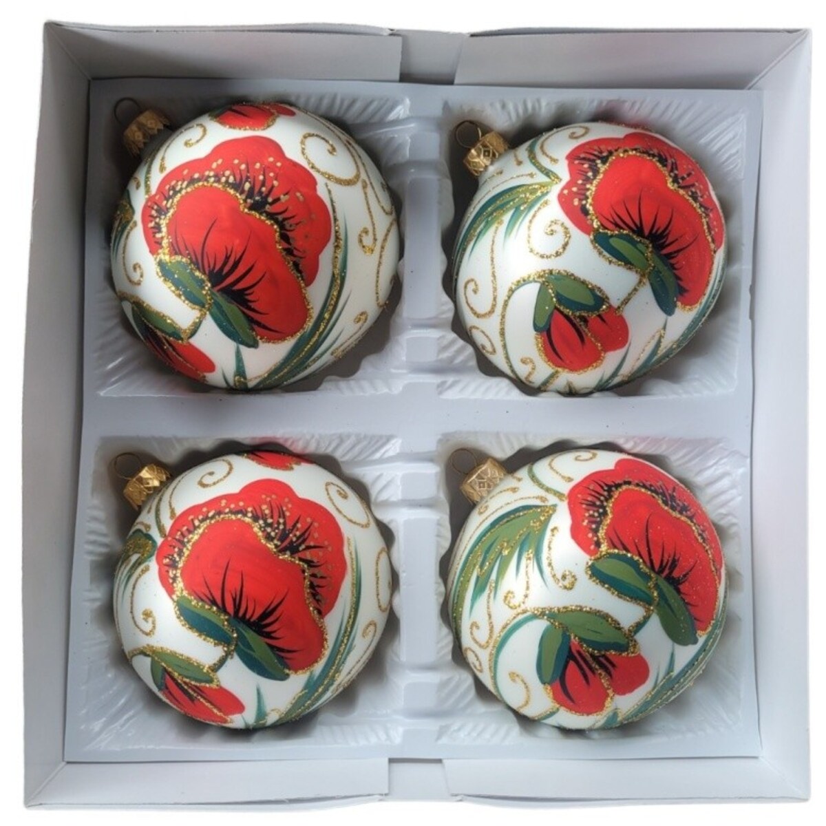 Bombka szklana 4 szt. PAPOULAS Ø 100 mm