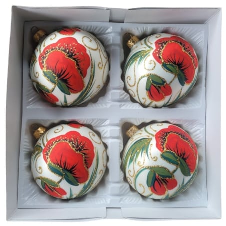 Bombka szklana 4 szt. PAPOULAS Ø 100 mm