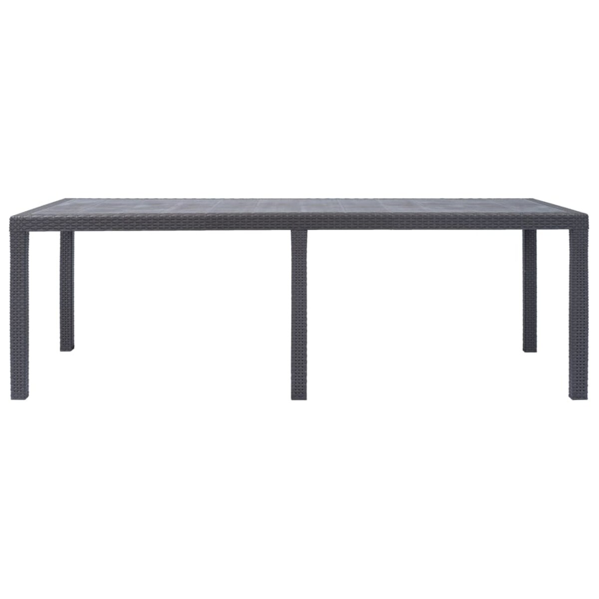 vidaXL Stół ogrodowy, 220x90x72 cm, plastikowy, brązowy