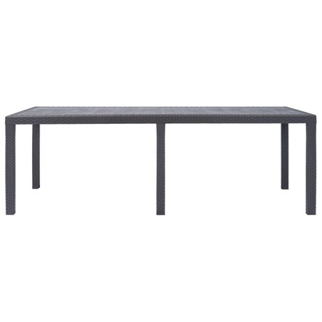 vidaXL Stół ogrodowy, 220x90x72 cm, plastikowy, brązowy