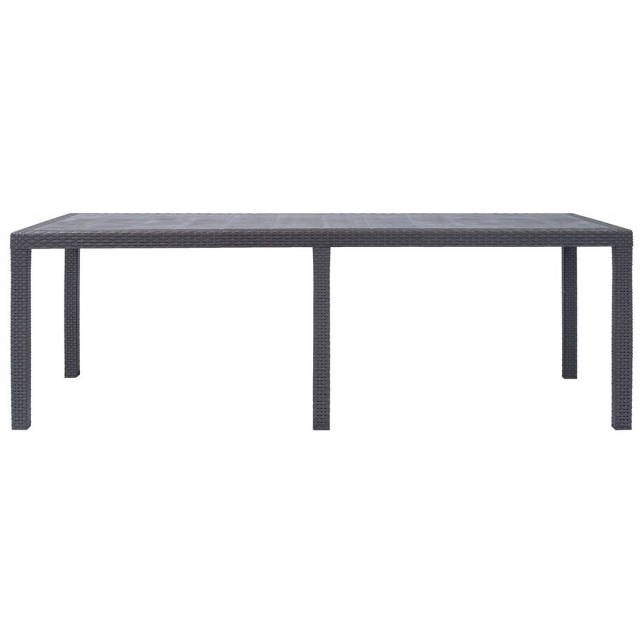 vidaXL Stół ogrodowy, 220x90x72 cm, plastikowy, brązowy