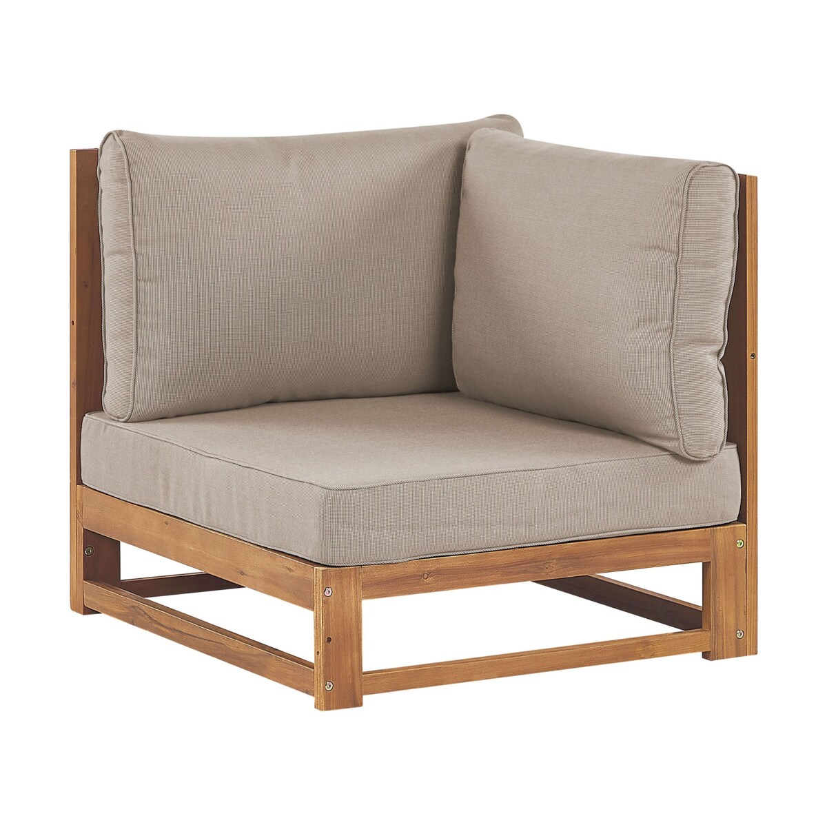 Narożnik ogrodowy ze stolikiem dla 5 osób TIMOR Modułowy Certyfikowane drewno akacjowe Jasnobrązowy