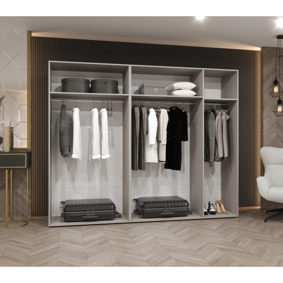 Szafa uchylna otwierana MARBELLA 3 250 wys. 202 cm Artisan + u. Czarny