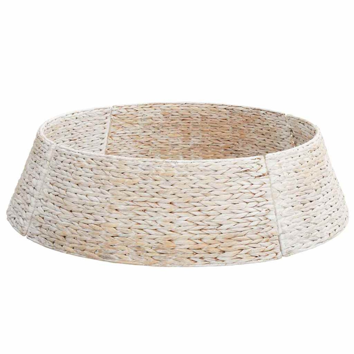 vidaXL Kołnierz do Choinki Biały 105 x 105 x 28 cm Hiacynt wodny