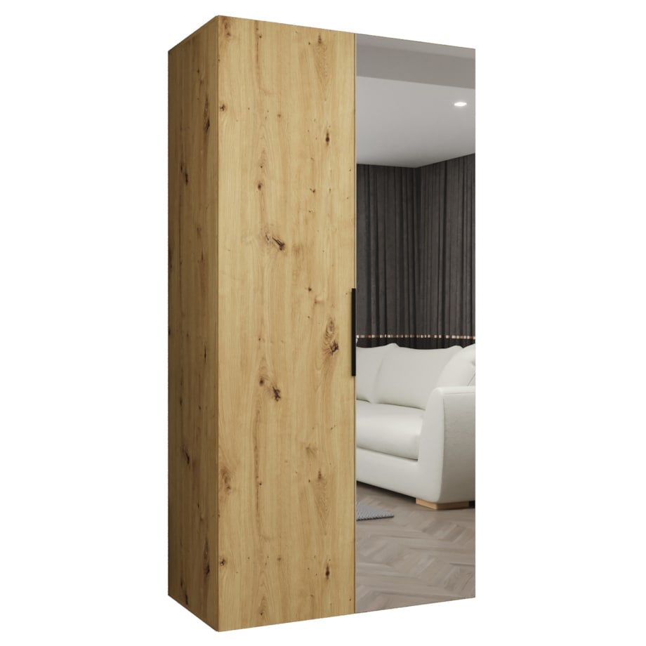 Szafa uchylna otwierana MARBELLA 2 100 wys. 202 cm Artisan + u. Czarny