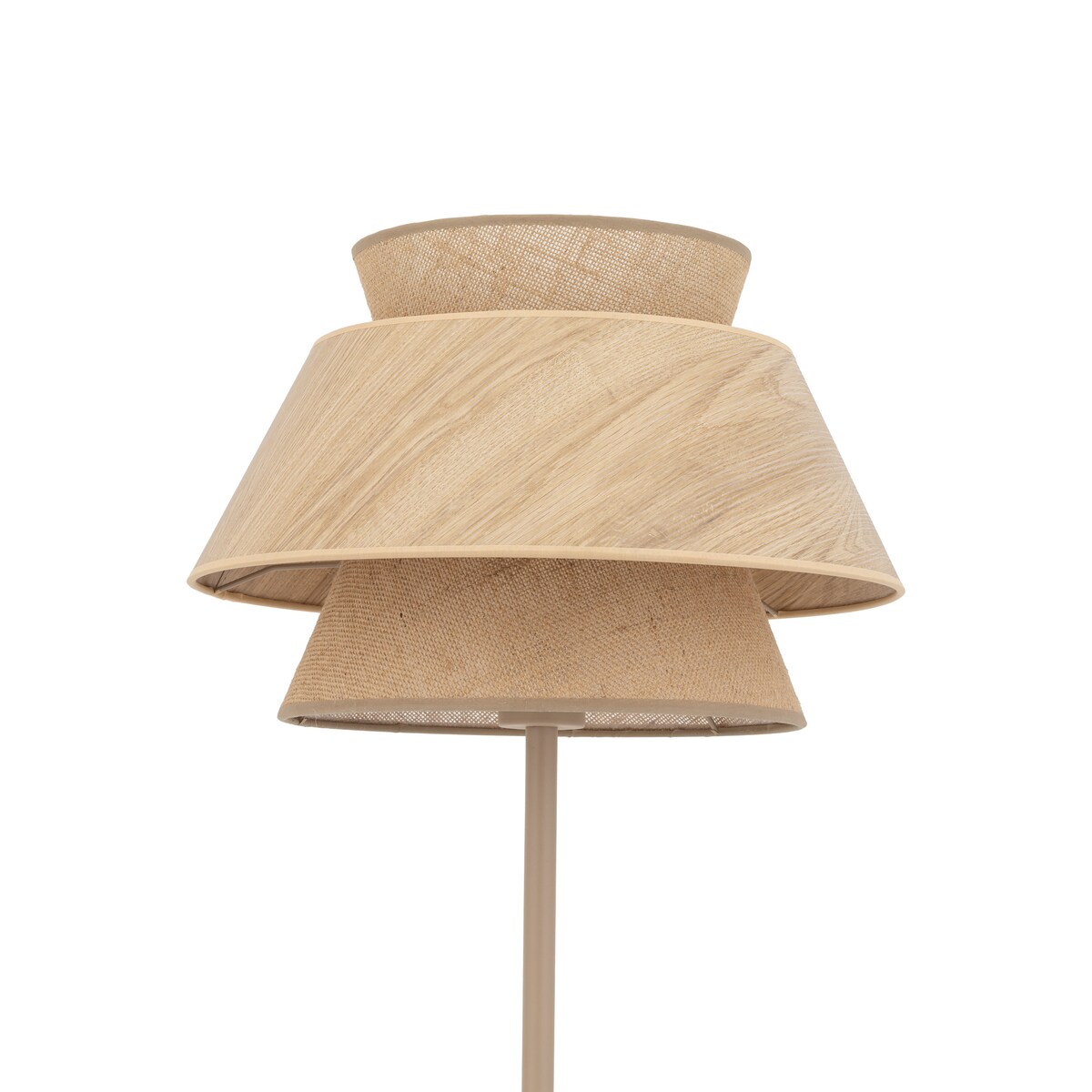 Lampa Stojąca Tk Lighting Kalum Len Fornir 1Xe27 Skandynawski, Boho, Japandi