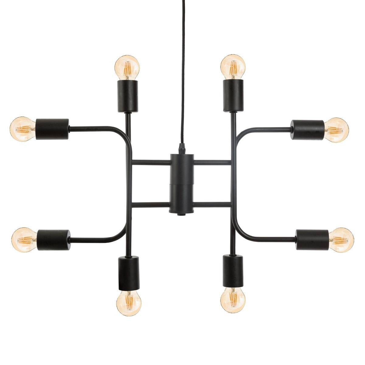 Nowoczesna lampa sufitowa do salonu, 8 żarówek, wys. 42 cm