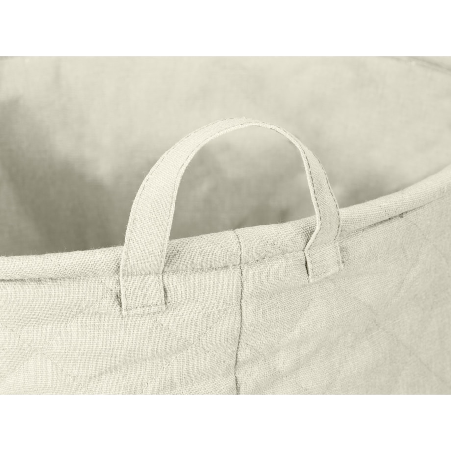 Kosz na pranie pikowany 54x40x40 cm TRAPUNTA biały