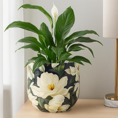 Osłonka metalowa 2 szt. 25x26x26 i 21x23x23 cm MAGNOLIA