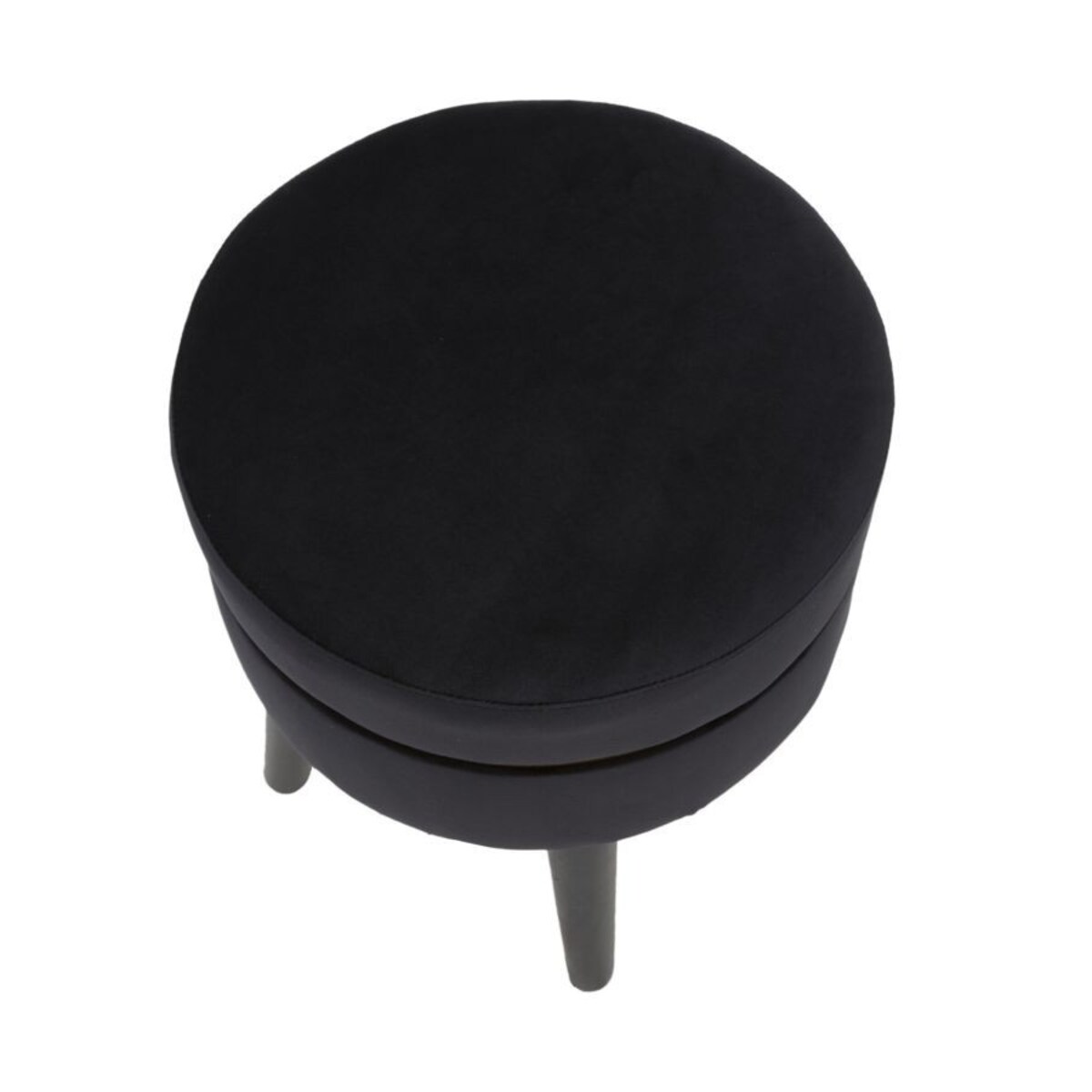 Pufa taboret dekoracyjny 40,5xØ35 cm PARIGI czarny