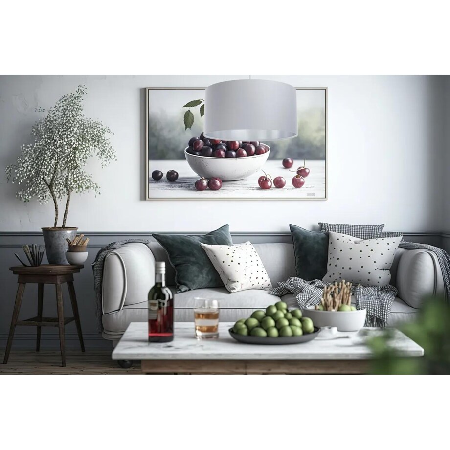 Lampa wisząca MODERN 70 szara/srebrne lustro