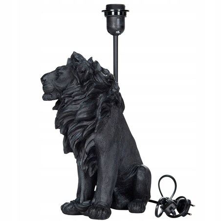 LAMPA stołowa LEW czarna wys. 41cm