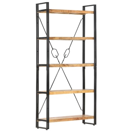 vidaXL 5-poziomowy regał na książki, 90x30x180 cm, lite drewno mango