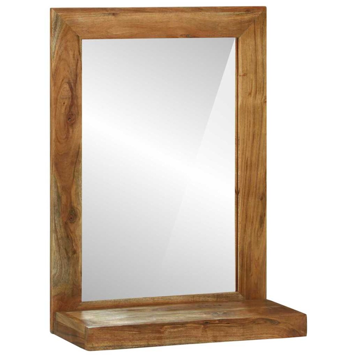 vidaXL Lustro łazienkowe Brązowy 50 x 22 x 70 cm Drewno akacjowe