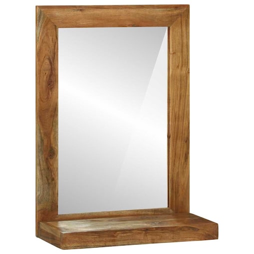 vidaXL Lustro łazienkowe Brązowy 50 x 22 x 70 cm Drewno akacjowe
