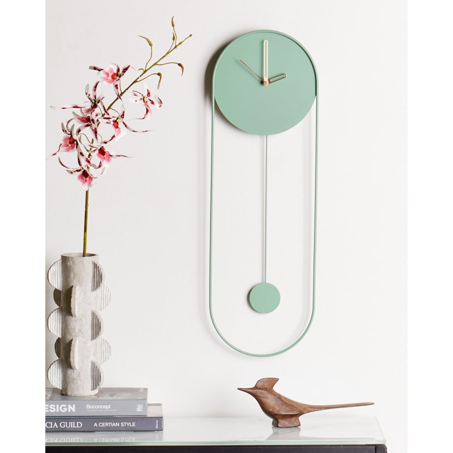 Zegar ścienny SALVAN 20 cm Metal Jasnozielony