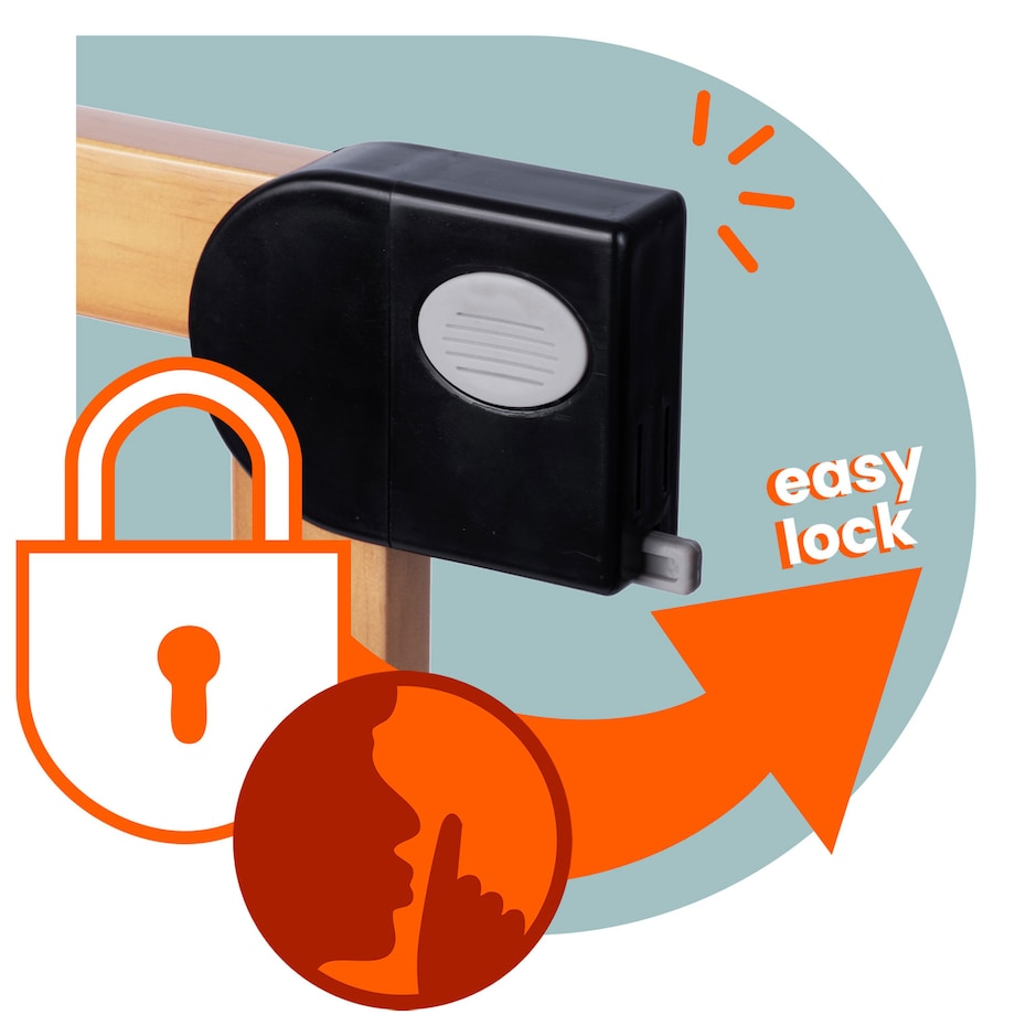 Barierka zabezpieczająca ochronna Nukido na schody i drzwi 76-104cm czarno-brązowy 718200