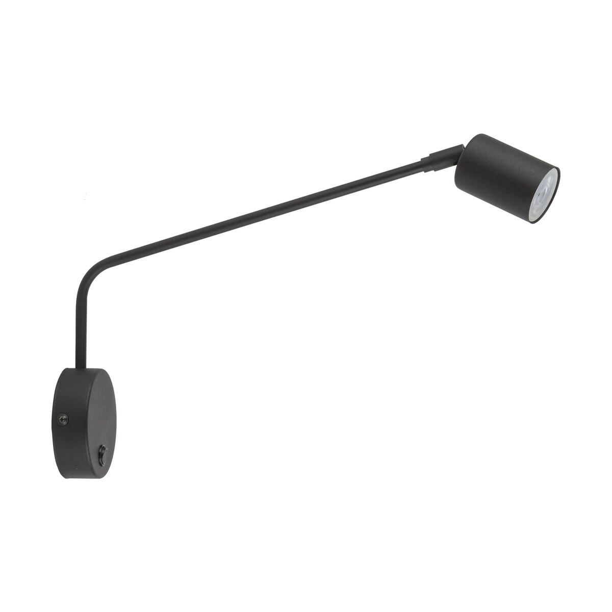 Kinkiet na wysięgniku z włącznikiem TK Lighting NEX BLACK 11361, czarny, GU10, regulowany loftowy LED