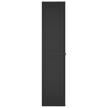 vidaXL Szafka ogrodowa, czarna, 65x37x165 cm, PP