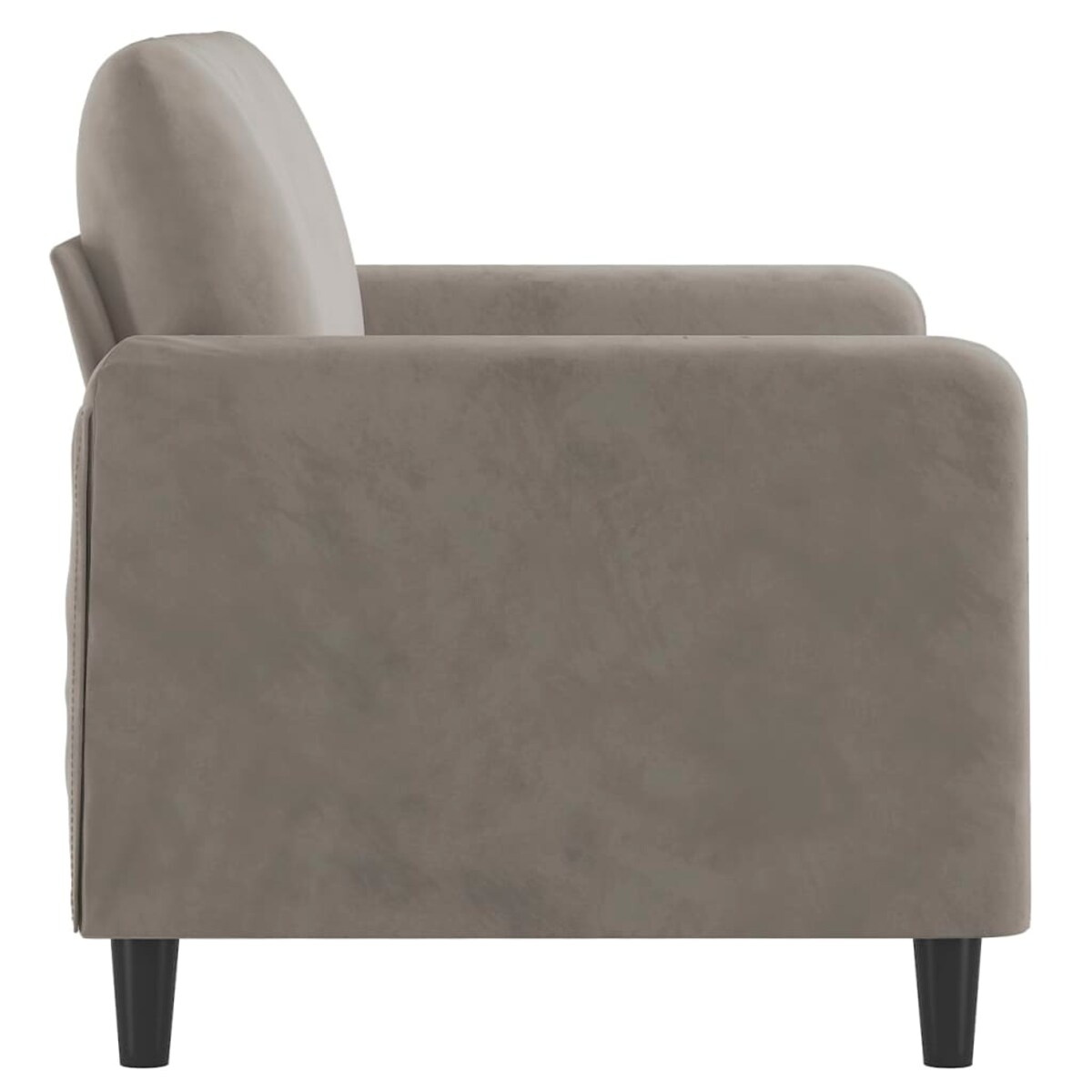 vidaXL Sofa 2-osobowa, jasnoszara, 120 cm, tapicerowana aksamitem